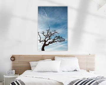 Eenzaam Boomschilderij tegen de Blauwe Hemel van Femke Ketelaar