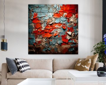 Een uitbarsting van kleur in verval van Klaus Tesching - Art-AI