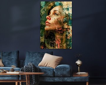 Het gezicht van transformatie van Klaus Tesching - Art-AI