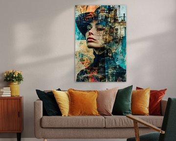 In de schaduw van de stad van Klaus Tesching - Art-AI