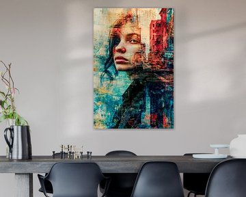 Verdwaald in de stad van Klaus Tesching - Art-AI