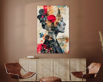 Rozen in de schaduw van de stad van Klaus Tesching - Art-AI