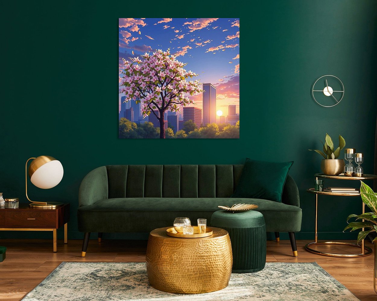 Voorbeeld van het werk in een kamer