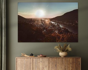 Heidelberg bij zonsondergang van Thomas Heitz