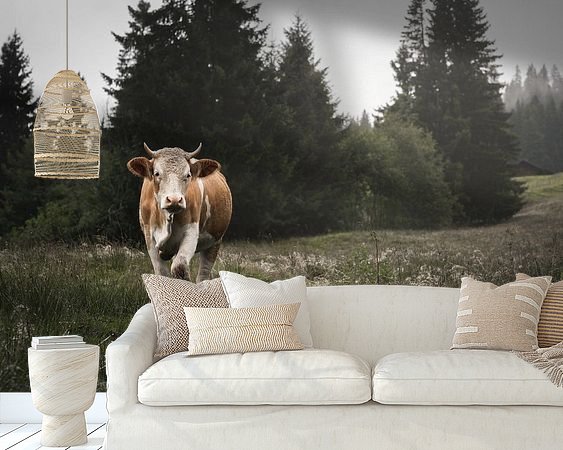 Voorbeeld van het werk in een kamer