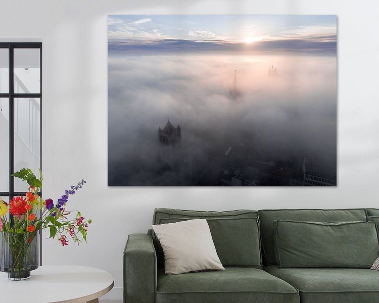 Voorbeeld van het werk in een kamer