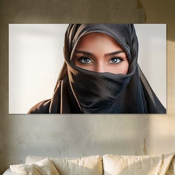 Arabische hijab met ogen