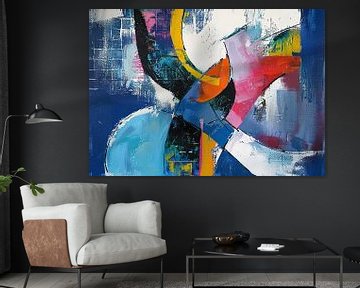 Vrouw abstract van Abstract Schilderij