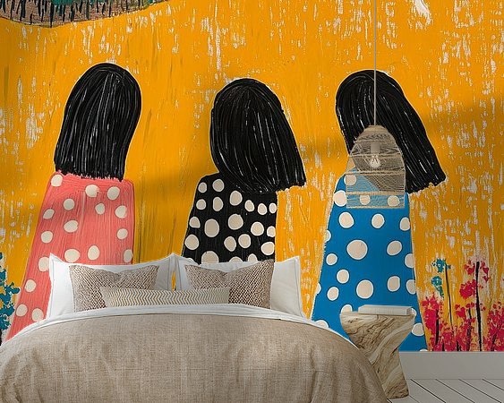 Voorbeeld van het werk in een kamer