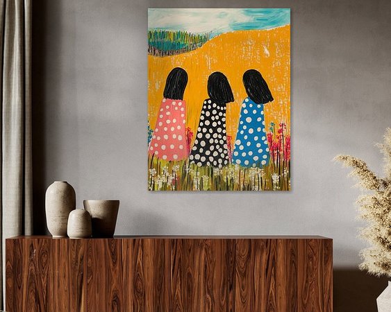 Voorbeeld van het werk in een kamer