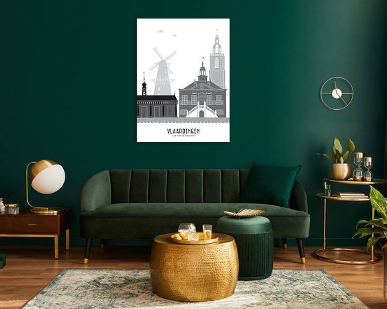 Voorbeeld van het werk in een kamer
