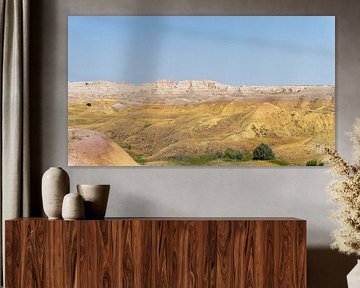 Yellow hills in Badlands National Park, South Dakota, USA by Jeroen van Deel
