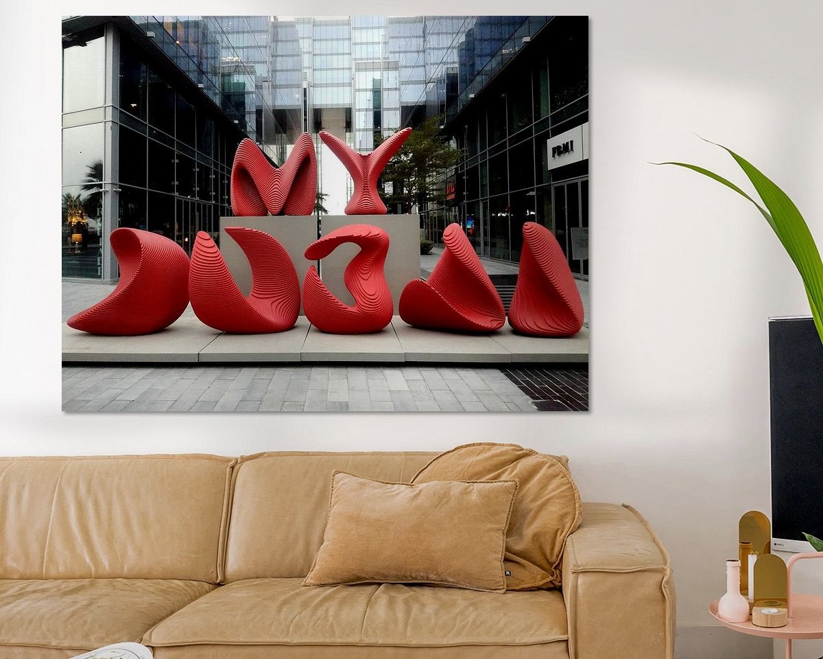 Voorbeeld van het werk in een kamer