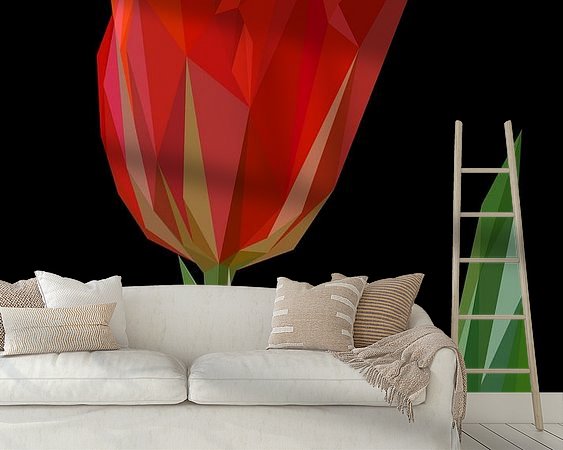 Voorbeeld van het werk in een kamer