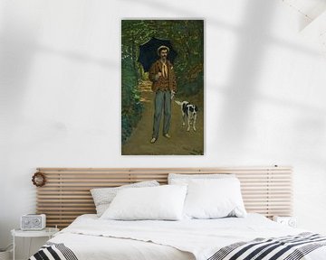Portret van Victor Jacquemont met parasol, Claude Monet