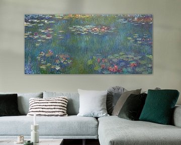 Vijver met waterlelies, groene reflectie, Claude Monet