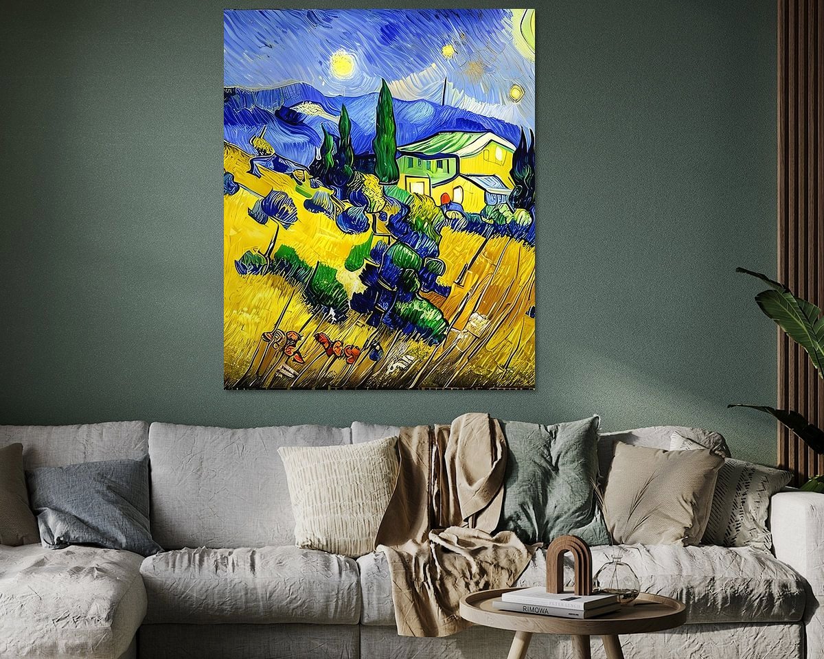 Voorbeeld van het werk in een kamer