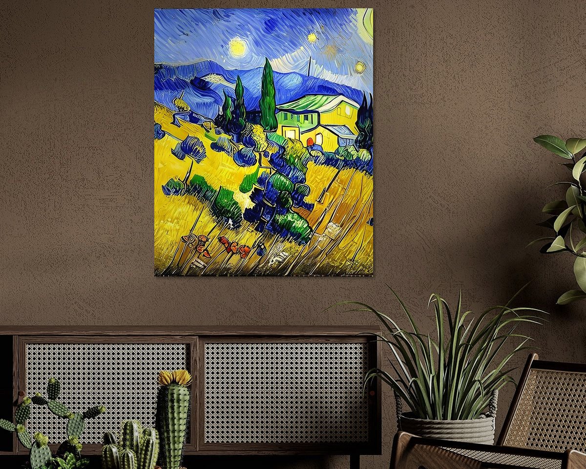 Voorbeeld van het werk in een kamer