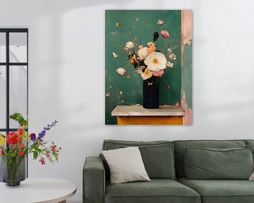 Vase with flowers, still life