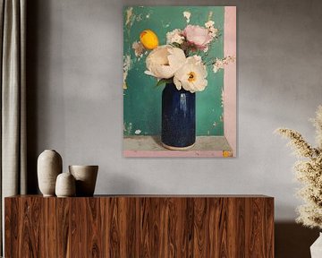 Vase with flowers, pastel colours by Studio Allee