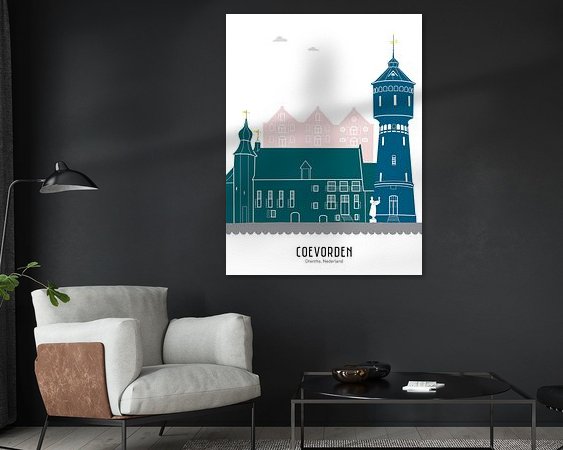 Voorbeeld van het werk in een kamer