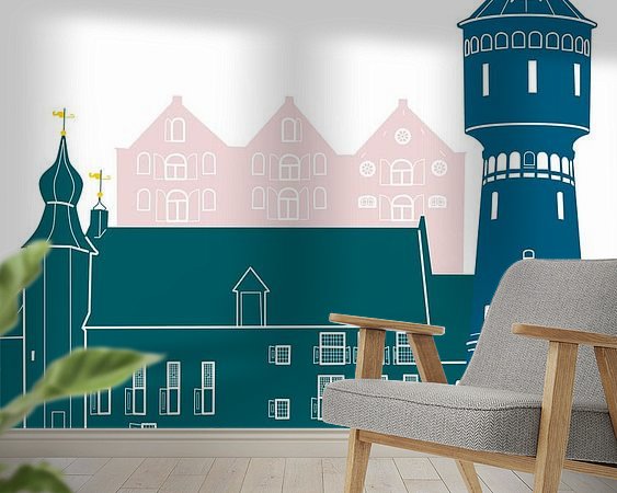 Voorbeeld van het werk in een kamer