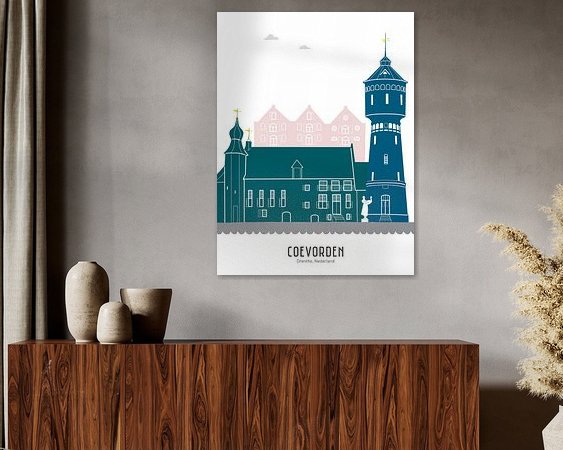 Voorbeeld van het werk in een kamer