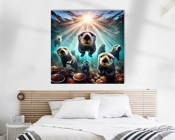 Voorbeeld van het werk in een kamer