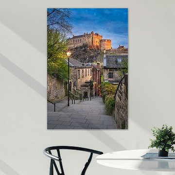 Uitzicht op het kasteel van Edinburgh, Schotland