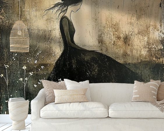 Voorbeeld van het werk in een kamer