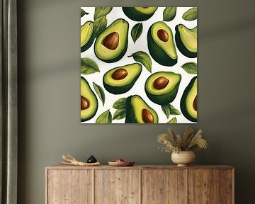 Avocado Abstract Schilderij van ComfortQ