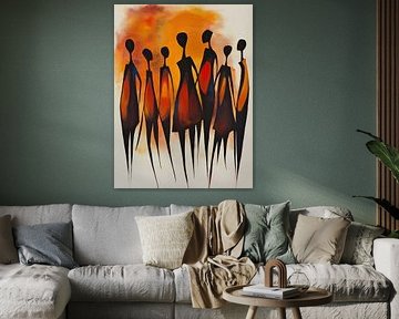 Afrikanische Silhouetten