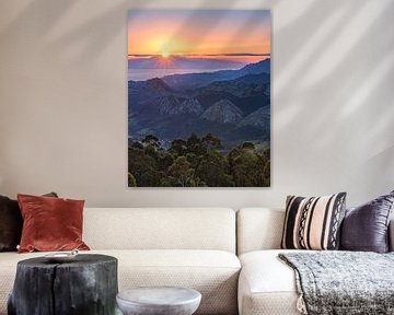 Zonsopkomst Mirador del Fitu, Asturië, Spanje van Henk Meijer Photography