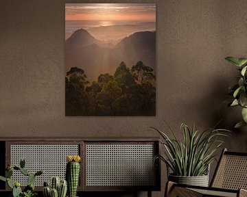 Zonsopkomst Mirador del Fitu, Asturië, Spanje van Henk Meijer Photography