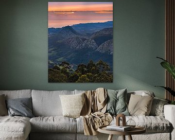 Zonsopkomst Mirador del Fitu, Asturië, Spanje van Henk Meijer Photography