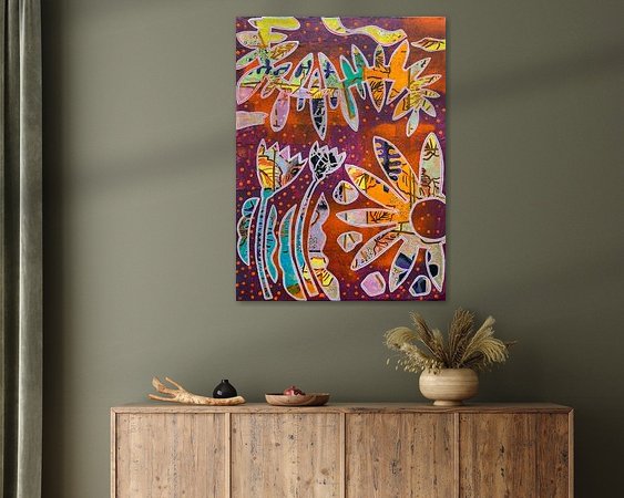 Voorbeeld van het werk in een kamer