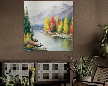 Water Forrest Hills 1.1 Schilderij van ComfortQ