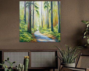 Bos Avontuur Schilderij van ComfortQ
