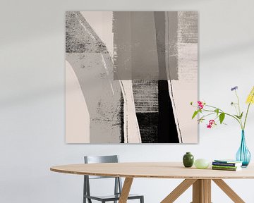 Scandinavische wabi-sabi. Minimalistisch abstract in neutrale kleuren nr. 9 van Dina Dankers