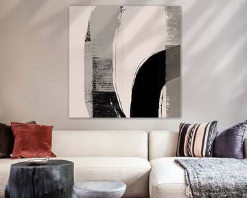 Scandinavische wabi-sabi. Minimalistisch abstract in neutrale kleuren nr. 3 van Dina Dankers