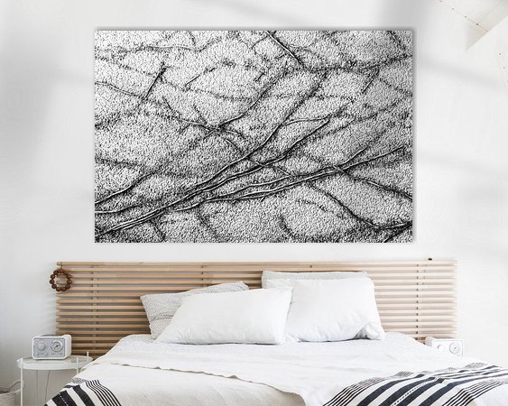 Voorbeeld van het werk in een kamer