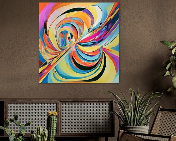 Voorbeeld van het werk in een kamer