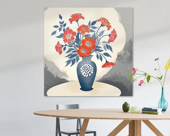 Voorbeeld van het werk in een kamer