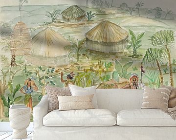 Nils Dardel - Het indianenkamp (1929)