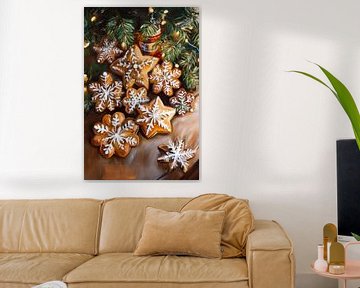 Peperkoek Kerstmis van Poster Art Shop