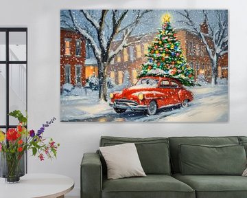 Kerstboomsneeuw van Poster Art Shop