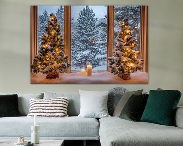 Winter gezelligheid van Poster Art Shop