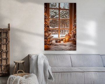 Winter raamdecoratie van Poster Art Shop