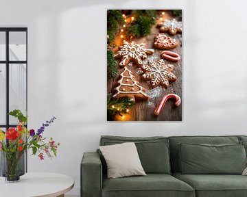 Peperkoek Kerstmis van Poster Art Shop