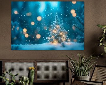 Kerstboomsneeuw van Poster Art Shop